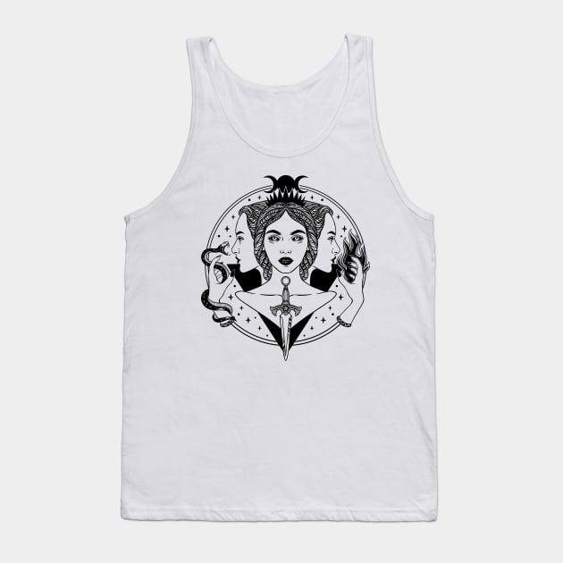 Hecate triple goddess Tank Top by OccultOmaStore